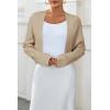imageArachampampCloz Womens Wool Blend Sweaters Cropped Cardigan Bolero Shrug for DressesApricot