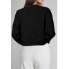 imageArachampampCloz Womens Wool Blend Sweaters Cropped Cardigan Bolero Shrug for DressesBlack