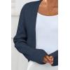 imageArachampampCloz Womens Wool Blend Sweaters Cropped Cardigan Bolero Shrug for DressesDark Blue