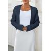 imageArachampampCloz Womens Wool Blend Sweaters Cropped Cardigan Bolero Shrug for DressesDark Blue