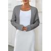 imageArachampampCloz Womens Wool Blend Sweaters Cropped Cardigan Bolero Shrug for DressesGray