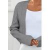 imageArachampampCloz Womens Wool Blend Sweaters Cropped Cardigan Bolero Shrug for DressesGray