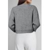 imageArachampampCloz Womens Wool Blend Sweaters Cropped Cardigan Bolero Shrug for DressesGray