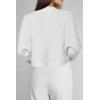 imageArachampampCloz Womens Wool Blend Sweaters Cropped Cardigan Bolero Shrug for DressesOffwhite