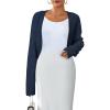 imageArachampampCloz Womens Wool Blend Sweaters Cropped Cardigan Bolero Shrug for DressesDark Blue