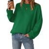 imageArachampampCloz Womens Wool Blend Oversized Sweaters Crewneck Casual Outfits Fashion Spring TopsGreen