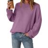 imageArachampampCloz Womens Wool Blend Oversized Sweaters Crewneck Casual Outfits Fashion Spring TopsPurple