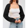 image:imageArachampampCloz Womens Wool Blend Bolero Shrug Spring Fashion Cropped Cardigans 2026Black
