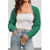image:imageArachampampCloz Womens Wool Blend Bolero Shrug Spring Fashion Cropped Cardigans 2026Dark Green