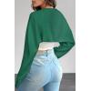 image:imageArachampampCloz Womens Wool Blend Bolero Shrug Spring Fashion Cropped Cardigans 2026Dark Green