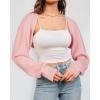 image:imageArachampampCloz Womens Wool Blend Bolero Shrug Spring Fashion Cropped Cardigans 2026Pink