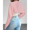 image:imageArachampampCloz Womens Wool Blend Bolero Shrug Spring Fashion Cropped Cardigans 2026Pink