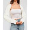 image:imageArachampampCloz Womens Wool Blend Bolero Shrug Spring Fashion Cropped Cardigans 2026White