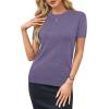 image:imageArachampCloz Womens Wool Blend Business Casual Essential Fall Layering Pullover SweatersAcorn Violet