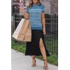 image:imageArachampCloz Womens Wool Blend Business Casual Essential Fall Layering Pullover SweatersBluewhite