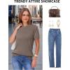 image:imageArachampCloz Womens Wool Blend Business Casual Essential Fall Layering Pullover SweatersCoffee