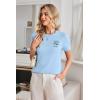 image:imageArachampCloz Womens Wool Blend Business Casual Essential Fall Layering Pullover SweatersLight Blue5120