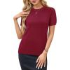 image:imageArachampCloz Womens Wool Blend Business Casual Essential Fall Layering Pullover SweatersRed