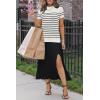 image:imageArachampCloz Womens Wool Blend Business Casual Essential Fall Layering Pullover SweatersWhiteblack