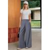 image:imageArachampCloz Womens Linen Blend Wide Leg AllSeason Business Casual Outfits Dress PantsGrey