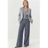 image:imageArachampCloz Womens Linen Blend Wide Leg AllSeason Business Casual Outfits Dress PantsGrey