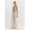 image:imageArachampCloz Womens Linen Blend Wide Leg AllSeason Business Casual Outfits Dress PantsWhite