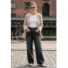 image:imageArachampCloz Womens Lyocell Cotton Denim Adjustable Waist Stretchy Spring Wide Leg JeansBlack