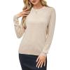 image:imageArachampCloz Womens Wool Blend Classic Crew Neck Casual Fall SweatersAapricot