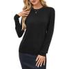 image:imageArachampCloz Womens Wool Blend Classic Crew Neck Casual Fall SweatersAblack