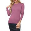 image:imageArachampCloz Womens Wool Blend Classic Crew Neck Casual Fall SweatersAdark Pink