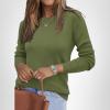 image:imageArachampCloz Womens Wool Blend Classic Crew Neck Casual Fall SweatersAgrass Green