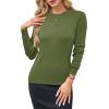 image:imageArachampCloz Womens Wool Blend Classic Crew Neck Casual Fall SweatersAgrass Green
