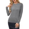 image:imageArachampCloz Womens Wool Blend Classic Crew Neck Casual Fall SweatersAgray