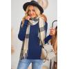 image:imageArachampCloz Womens Wool Blend Classic Crew Neck Casual Fall SweatersAnavy Blue
