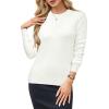 image:imageArachampCloz Womens Wool Blend Classic Crew Neck Casual Fall SweatersAwhite
