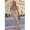 image:imageArachampCloz Womens Wool Blend Classic Crew Neck Casual Fall SweatersBrown Coffeebeige
