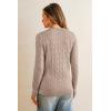 image:imageArachampCloz Womens Wool Blend Classic Crew Neck Casual Fall SweatersCableapricot