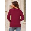 image:imageArachampCloz Womens Wool Blend Classic Crew Neck Casual Fall SweatersCableburgundy