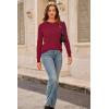 image:imageArachampCloz Womens Wool Blend Classic Crew Neck Casual Fall SweatersCableburgundy