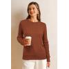 image:imageArachampCloz Womens Wool Blend Classic Crew Neck Casual Fall SweatersCablecaramel