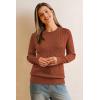image:imageArachampCloz Womens Wool Blend Classic Crew Neck Casual Fall SweatersCablecaramel