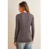 image:imageArachampCloz Womens Wool Blend Classic Crew Neck Casual Fall SweatersCablecoffee
