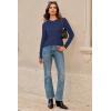 image:imageArachampCloz Womens Wool Blend Classic Crew Neck Casual Fall SweatersCablenavy