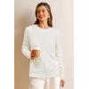 image:imageArachampCloz Womens Wool Blend Classic Crew Neck Casual Fall SweatersCablewhite