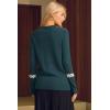 image:imageArachampCloz Womens Wool Blend Classic Crew Neck Casual Fall SweatersFair Isledark Green