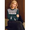 image:imageArachampCloz Womens Wool Blend Classic Crew Neck Casual Fall SweatersFair Isledark Green
