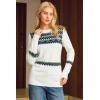 image:imageArachampCloz Womens Wool Blend Classic Crew Neck Casual Fall SweatersFair Isleoffwhite