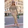 image:imageArachampCloz Womens Wool Blend Classic Crew Neck Casual Fall SweatersKhakinavy