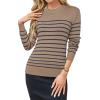 image:imageArachampCloz Womens Wool Blend Classic Crew Neck Casual Fall SweatersKhakinavy