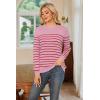 image:imageArachampCloz Womens Wool Blend Classic Crew Neck Casual Fall SweatersPinkred